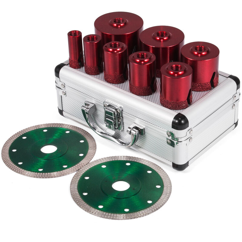 foto del prodotto vevor 10 pezzi punte diamantate per trapano, spessore della lama 1,4 mm 0,06 pollici m14 sega a tazza diamantati per materiali pi duri come