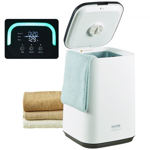 foto del prodotto vevor 20l grande scaldasalviette con schermo led luce a u e timer bianco