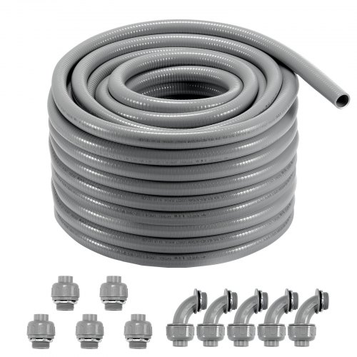 foto del prodotto vevor 25,4mm 1 inch guaina elettrica flessibile in pvc a tenuta di liquidi da 30,5m non metallica ip65