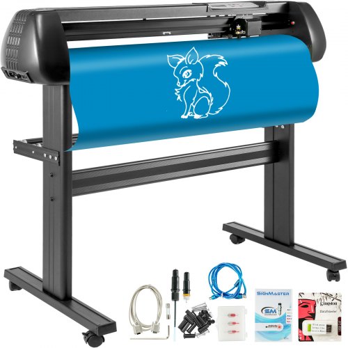 foto del prodotto vevor 28 pollici stampanti adesivi base macchina da taglio vinile con plotter da supporto creazione di segni di velocit di forza