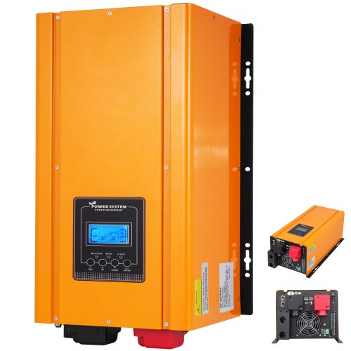 foto del prodotto vevor 3000w inverter a onda sinusoidale pura, 12v corrente continua, 220v corrente alternata, con caricabatterie ca schermo lcd convertitore a bassa frequenza per ufficio ed elettrodomestici