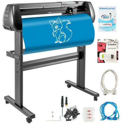 foto del prodotto vevor 34 pollici taglierina per plotter da vinile base stampanti adesivi da supporto creazione di segni di velocit di forza