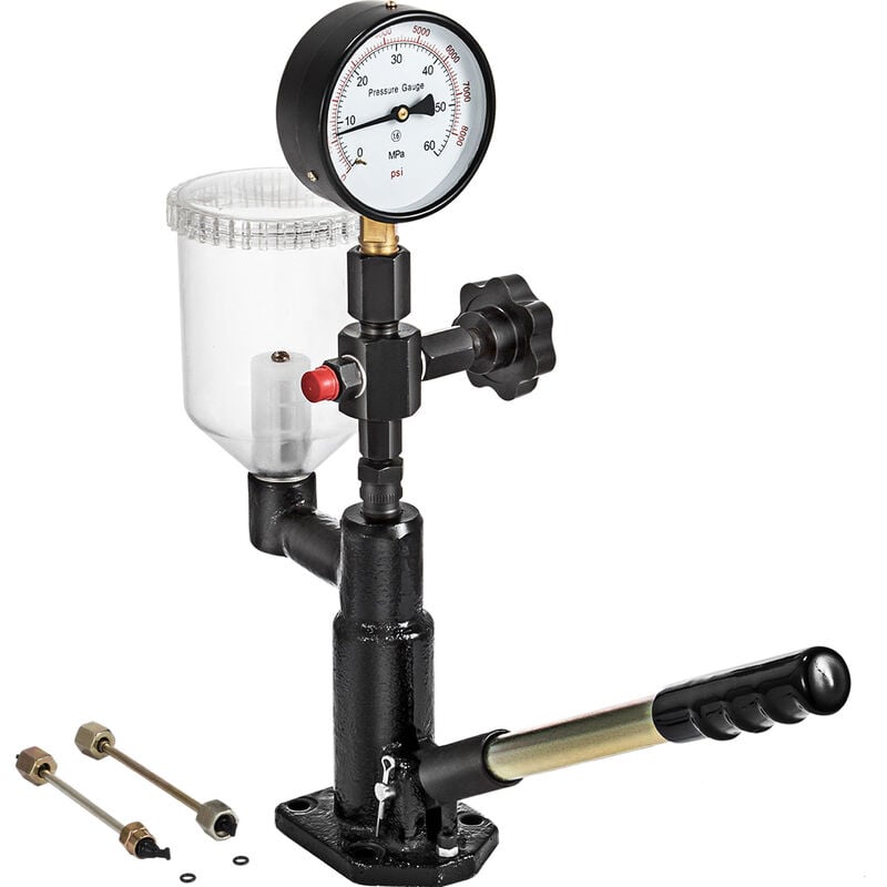 foto del prodotto vevor 400bar tester per iniettori diesel 0 400bar 0 6000psi, iniettore ugello tester, diesel, dual size pressure gauge adjusts injector nozzle