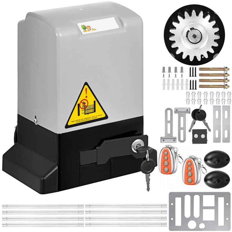 foto del prodotto vevor 4m cancello scorrevole, apricancello per garage elettrico, porte scorrevoli per operatore, facile da installare per telecomando porte da