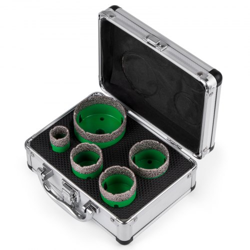 foto del prodotto vevor 5 pezzi punte diamantate per trapano, altezza 15 mm 0,59 pollici peso 2,9 libbre m14 sega a tazza diamantati per materiali pi duri come piastrelle, granito, marmo, altre pietre e porcellana