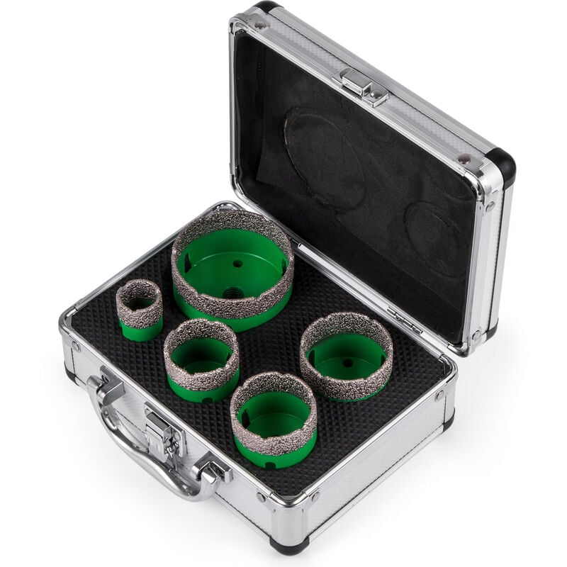 foto del prodotto vevor 5 pezzi punte diamantate per trapano, altezza 15 mm 0,59 pollici peso 2,9 libbre m14 sega a tazza diamantati per materiali piu duri come