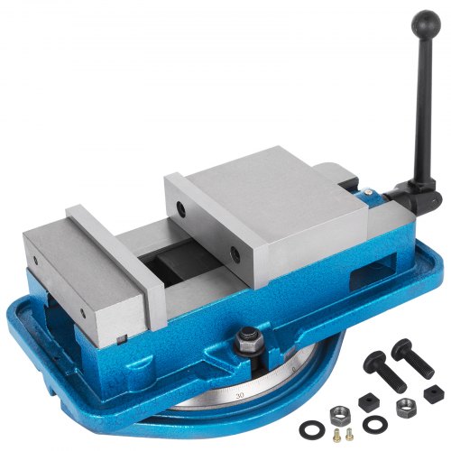 foto del prodotto vevor 5 pollici accu morsa precisione morsa di fresatura morsa fresatrice morsa di serraggio con base girevole a 360 gradi