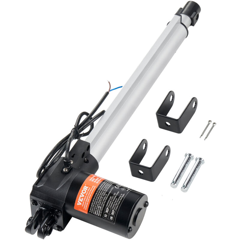 foto del prodotto vevor 6000n attuatore lineare dc 12v azionamento lineare motore lineare elettrico ip44 lunghezza corsa 300 mm livello di rumore 50 db apriporta
