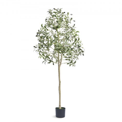 foto del prodotto vevor albero artificiale, 155 cm albero olivo pianta finta realistica ulivo con vaso φ150x125 mm, materiale pe di qualità protezione antiribaltamento, decorazione per casa ufficio interni ed esterni