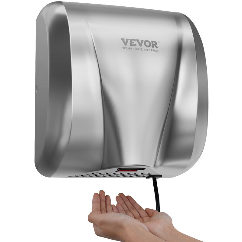 foto del prodotto vevor asciugamani elettrico 1300w asciugamani automatico commerciale per carichi pesanti filtro hepa ad alta velocita in acciaio inossidabile 2