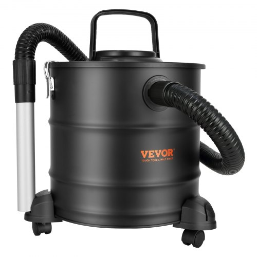 foto del prodotto vevor aspiracenere a bidone da 20l aspirapolvere elettrico 1200 w aspiracenere con ruote flessibili tubo di lunghezza 1,2 m per caminetti stufa a pellet, aspirapolvere per canna fumaria del camino bbq