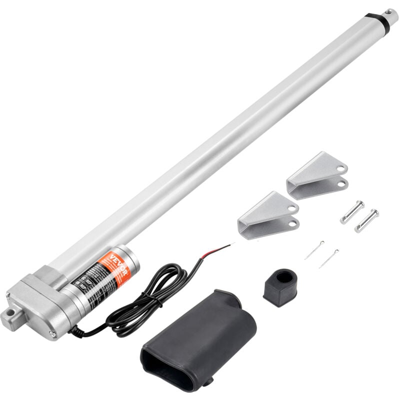 foto del prodotto vevor attuatore lineare 12v, attuatore lineare ip65 impermeabile da 20 pollici, attuatore di movimento lineare da 660 libbre 3000n 0,19 s con staffa