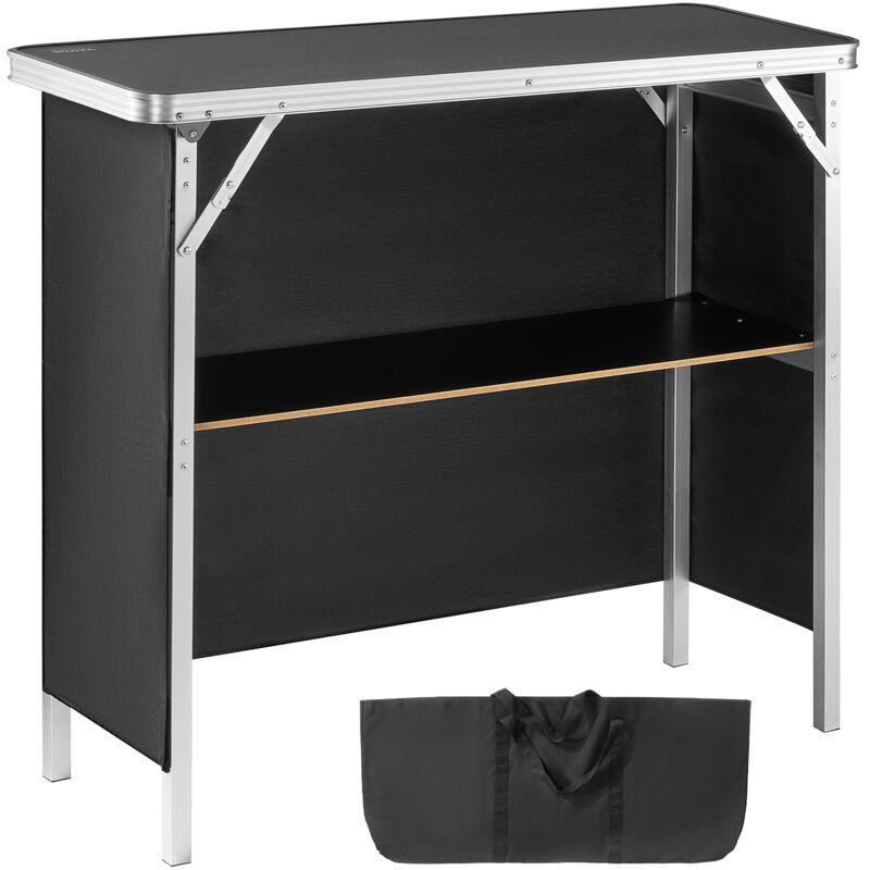 foto del prodotto vevor bancone fieristico portatile pieghevole, 975 x 385 x 870 mm tavolino fieristico bancone espositivo, bancone servizio esterno pieghevole tavolo