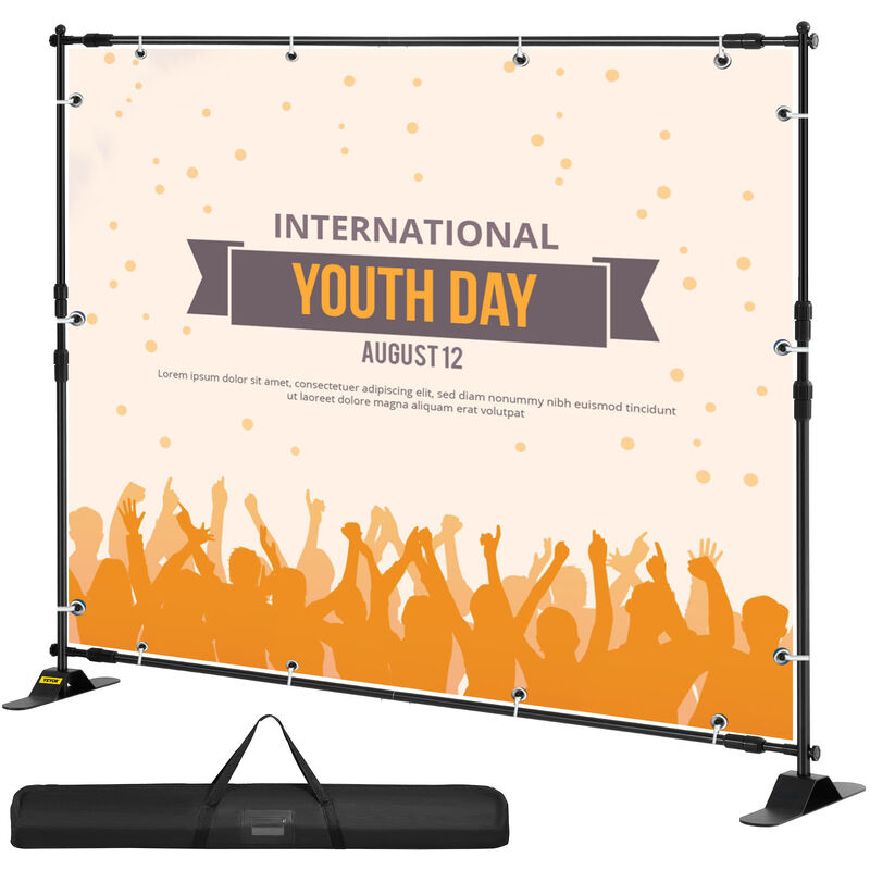 foto del prodotto vevor banner stand 10 8 supporto sfondo studio fotografico kit supporto fondale background portatile supporto stativo da studiao regolabile
