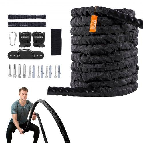 foto del prodotto vevor battle rope corda allenamento corda sportiva lunghezza 9,1m da palestra