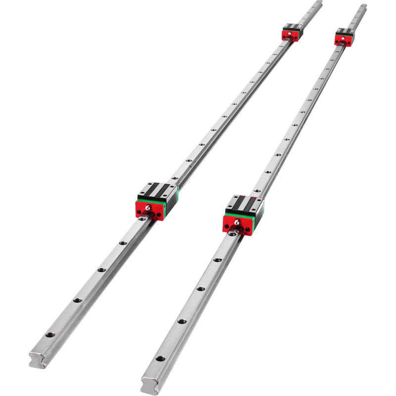 foto del prodotto vevor binario di guida lineare in miniatura, hsr15x1500, binario lineare 2 blocchi di guida 15 1550 mm, binari lineari cnc, per router cnc 