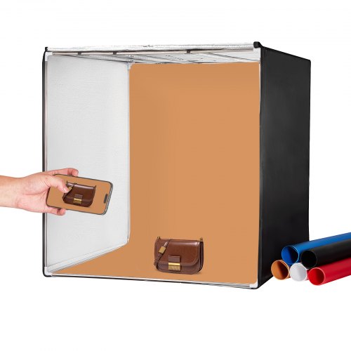 foto del prodotto vevor box fotografico per studio fotografico 1000x1000x1000 mm 5600k con 210 luci led