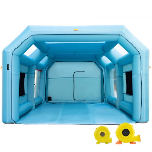 foto del prodotto vevor cabina di verniciatura gonfiabile 8,5x4,6x3 m, tenda di verniciatura gonfiabile per auto, con sistema di filtrazione 2 ventilatori, a oxford, postazione di verniciatura automobilistica, garage