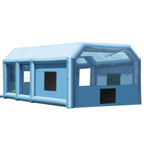 foto del prodotto vevor cabina di verniciatura gonfiabile, potenti ventilatori da 950 w 750 w e sistema di filtro dell aria, cabina gonfiabile verniciatura tenda verniciata per auto portatile camion moto 8 x 4,5 x 3 m