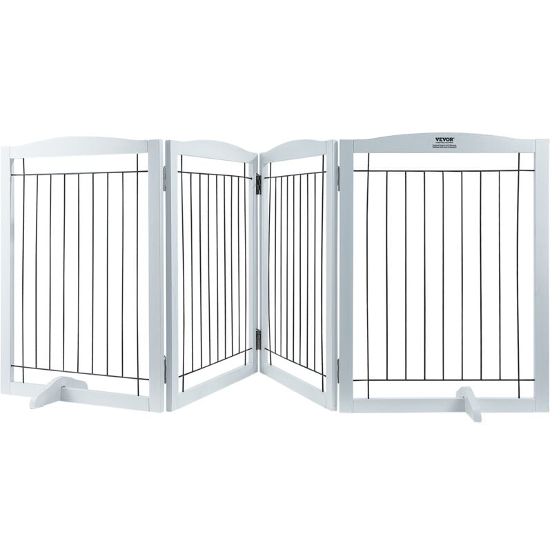 foto del prodotto vevor cancello per cani autoportante, cancello per animali, cancello per porta 610 x 813 mm cancello per cani pieghevole per passaggi scale,