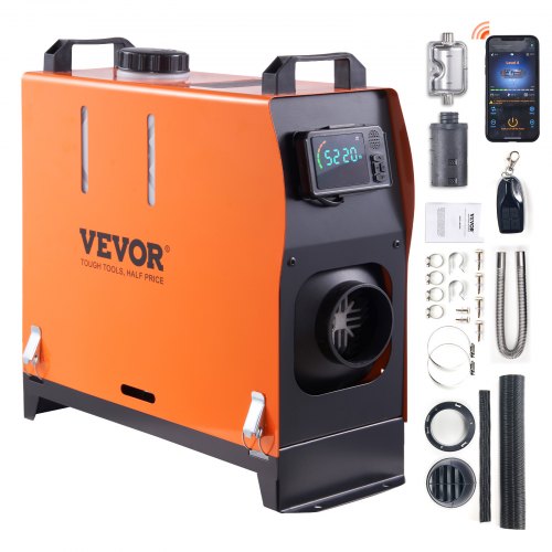 foto del prodotto vevor carburante gasolio riscaldatore d aria diesel all in one per auto camper camion rv 12v 8kw temperatura regolabile 8 c 36 c controllo bluetooth riscaldatore a gasolio