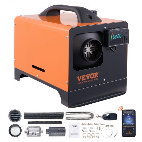 foto del prodotto vevor carburante gasolio riscaldatore d aria diesel all in one per auto camper camion rv 12v 8kw temperatura regolabile 8 c 36 c controllo bluetooth riscaldatore a gasolio riscaldatore gasolio
