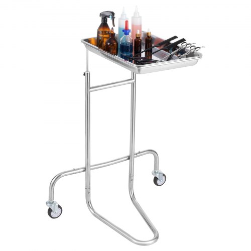 foto del prodotto vevor carrello da laboratorio con rotelle con vassoio singolo per clinica salone