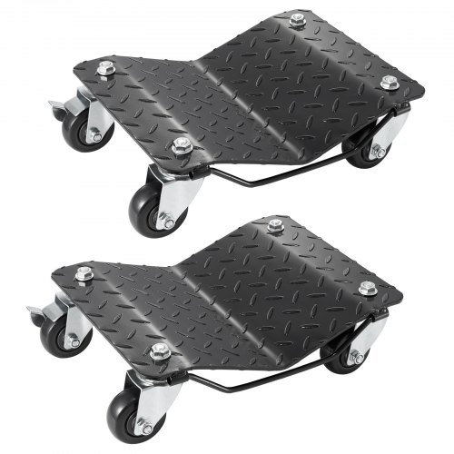 foto del prodotto vevor carrello sposta auto moto sottoruote 2 pezzi carico singolo 700kg carico max. totale 1400 kg, pedana carrello sposta auto ausilio di manovra posizionatore per veicoli ruote adattabile 0-30,5 cm