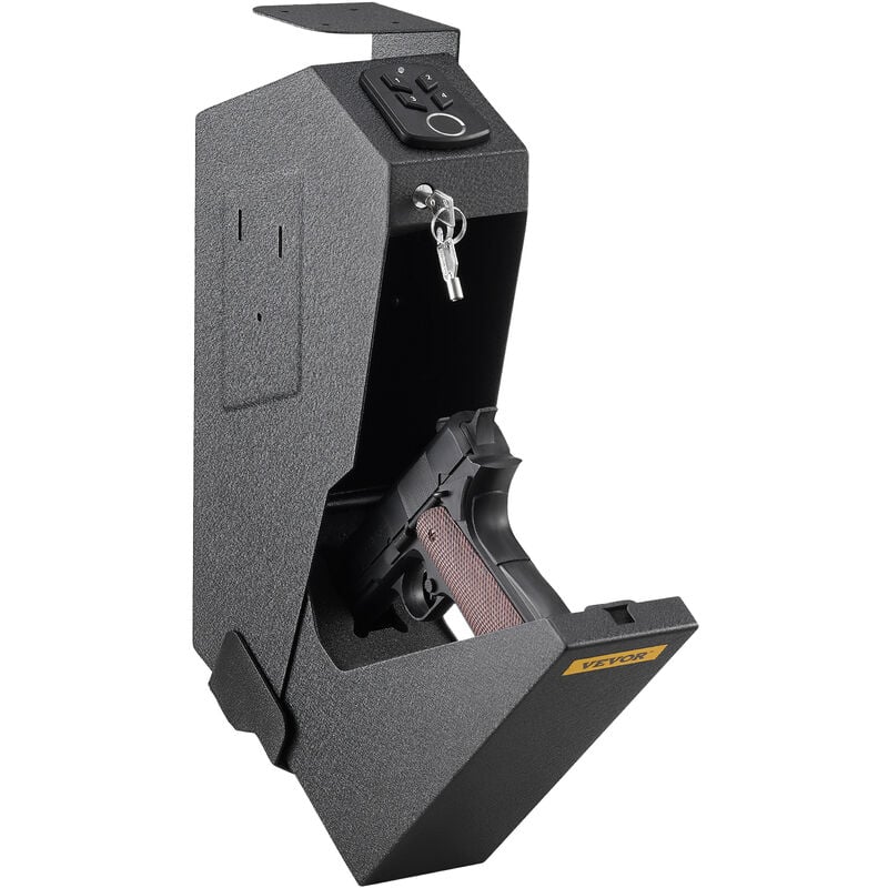 foto del prodotto vevor cassaforte a muro con 2 chiavi con impronta digitale e cassaforte con combinazione elettronica 4 x aa a batteria sicure per la sicurezza
