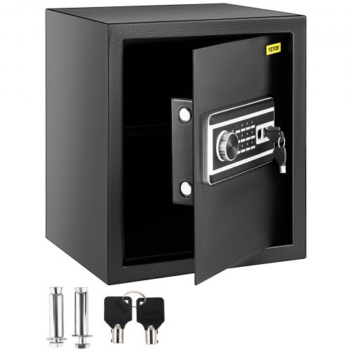 foto del prodotto vevor cassaforte con sensore impronte digitali e tastiera digitale 35x30x40 cm, cassetta di sicurezza con impronte digitale portata 15 kg, cassetta di sicurezza portatile adatto a qualsiasi ambiente