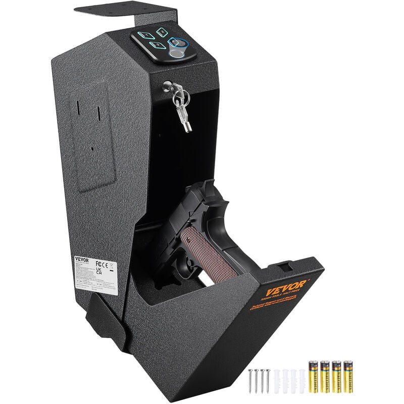 foto del prodotto vevor cassaforte per pistole in acciaio cassaforte biometrica per 1 pistole 3 modi di tasti sblocco per impronte digitali combinazione per gioielli