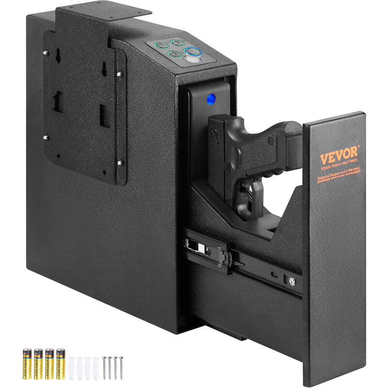 foto del prodotto vevor cassaforte per pistole in acciaio cassaforte biometrica per 1 pistole serratura 3 modi tasti sblocco per impronte digitali combinazione