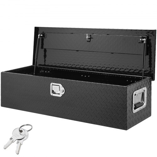 foto del prodotto vevor cassetta degli attrezzi con battistrada in alluminio resistente da 99 x 33 x 25,4 cm per pianale di camioncino