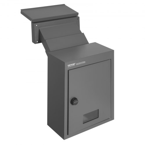 foto del prodotto vevor cassetta postale da muro cassetta 320x158x430 mm serratura grigio
