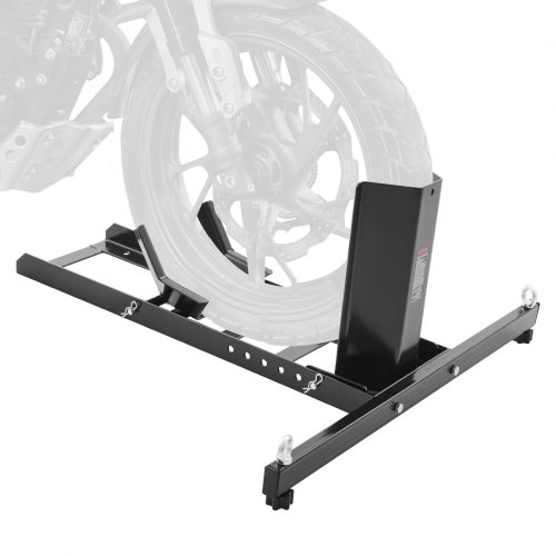 foto del prodotto vevor cavalletto per moto ruote capacità carico max. 816,5 kg supporto per ruote di moto diametro da 381-558,8mm larghezza 76,2-203,2 mm, cavalletto per moto in acciaio per fissare su camion rimorchio