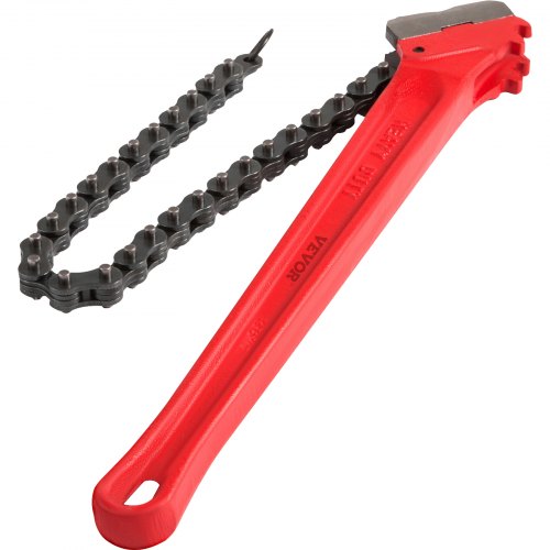 foto del prodotto vevor chiave a catena per tubi da 91 cm, chiave a cricchetto in acciaio catena da 76 cm capacit 7,5