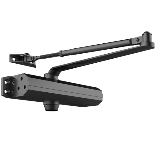 foto del prodotto vevor chiudiporta automatico, capacit carico 120 kg, chiudiporta idraulico con buffer, misura regolabile, uso commerciale o residenziale, sistema chiudere installazione facile, nero