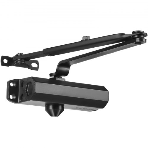 foto del prodotto vevor chiudiporta automatico, capacit carico 68kg, chiudiporta idraulico con buffer, uso commerciale residenziale, corpo in alluminio pressofuso per carichi pesanti, installazione facile, nero