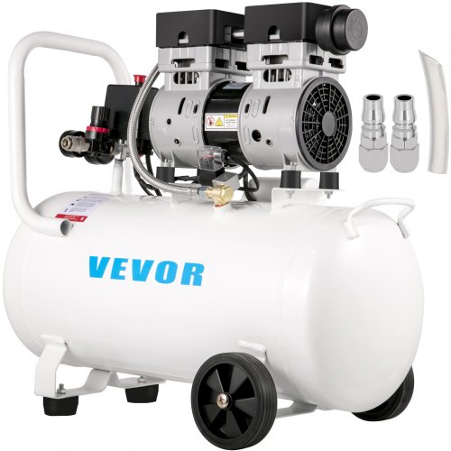 foto del prodotto vevor compressore silenzioso 750w, compressore d aria oil free 50 l, pressione 8 bar, compressore d aria silenzioso 220v, compressore aria portatile, rumorosit 68 db, per esigenze di gonfiaggio