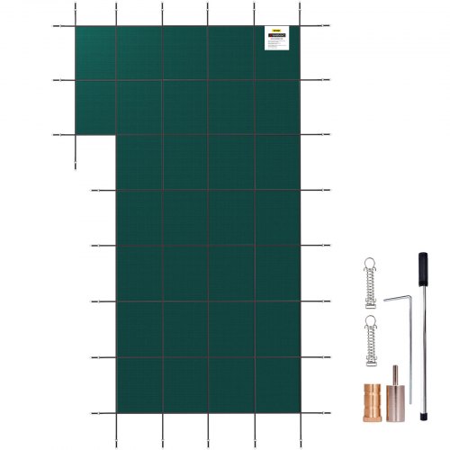 foto del prodotto vevor copertura per piscina in polipropilene rettangolare 5,49 x 10,36m da inverno con bulloni in ottone, telone copertura da inverno 25,5 kg piscina interrata esterna con molla di tensione bulloni