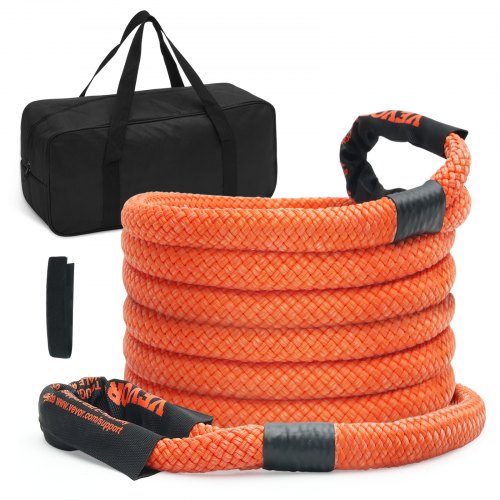 foto del prodotto vevor corda da traino per recupero cinetico, cinghia da strappo fuoristrada per carichi pesanti fuoristrada, 17237 kg, 25,4 mm x 6,1 m cinghia per strappi resistente jeep auto camion suv, nylon