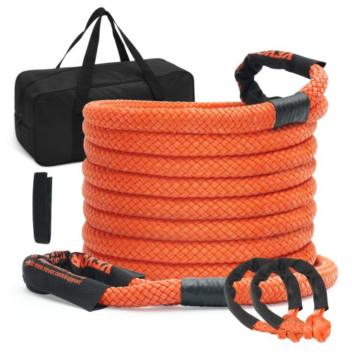 foto del prodotto vevor corda da traino per recupero cinetico, cinghia da strappo fuoristrada per carichi pesanti fuoristrada, 22,225 mm x 9,1 m, 13871 kg, nylon, cinghia per strappi resistente jeep auto camion suv