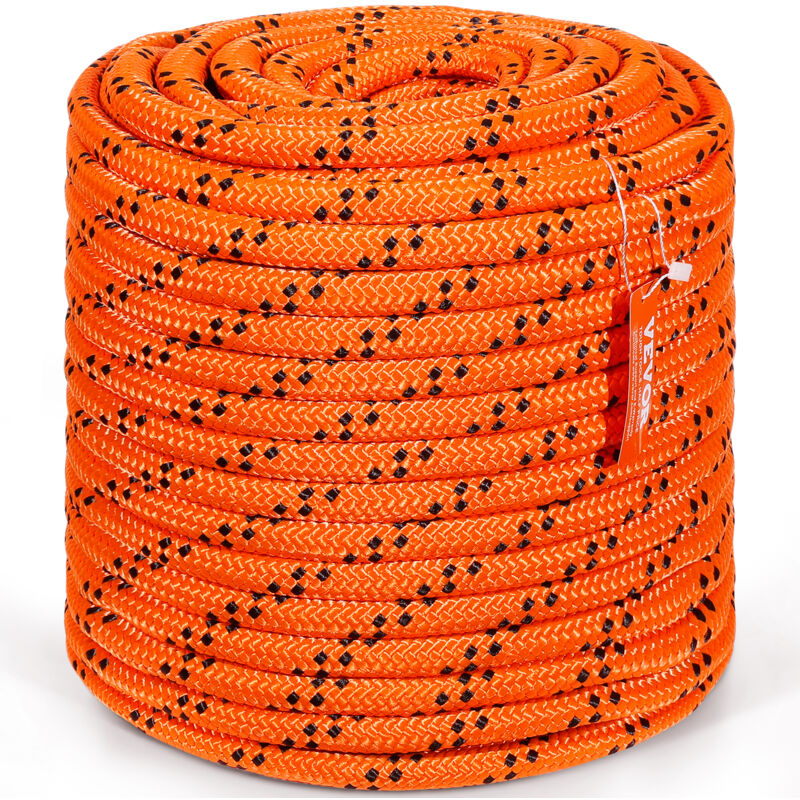 foto del prodotto vevor corda in poliestere doppia intrecciata 19 mm x 67,06 m corda per arrampicata allaperto 24 trefoli 88,96 kn di resistenza alla rottura,