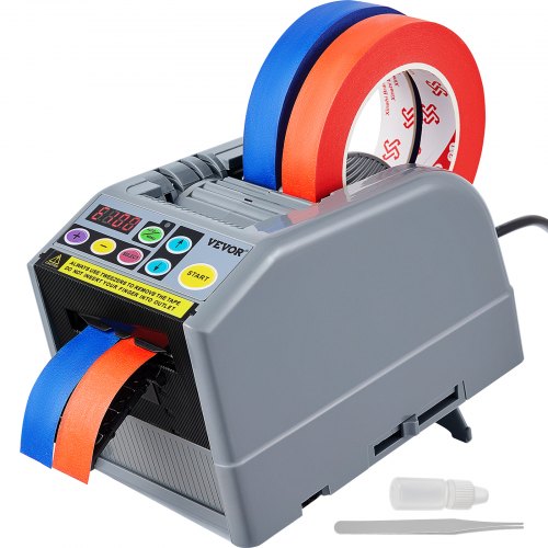 foto del prodotto vevor dispenser automatico di nastro taglianastro elettrico 25w taglianastro larghezza nastro 6 60mm lunghezza nastro 5 999mm per industrie, uffici, case, negozi