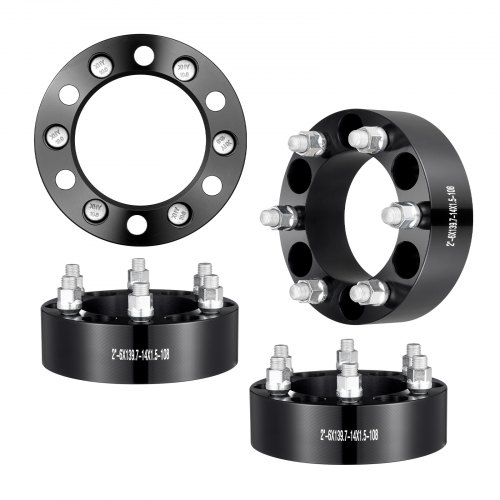 foto del prodotto vevor distanziali per ruote, adattatori per ruote 50,8 mm 6 x 139,7 mm distanziatore forgiato 6 alette, distanziali mozzi auto m14 x 1,5 con foro 108 mm adatti per gmc, cadillac 1988 2023, 4 pezzi
