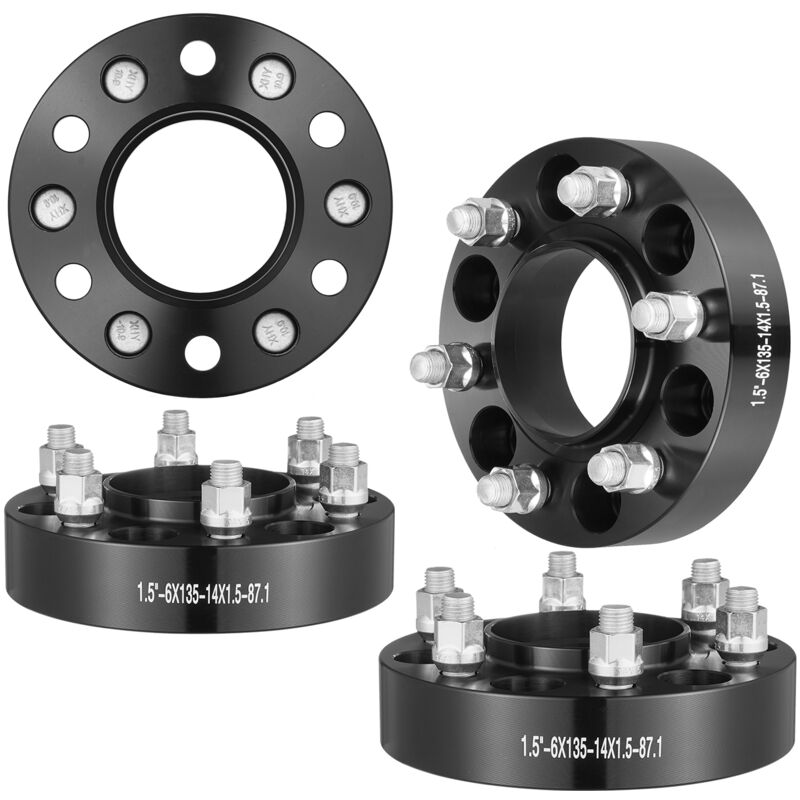 foto del prodotto vevor distanziali ruota, adattatori ruota 38,1 mm 6 x 134,62 mm distanziale forgiato 6 alette, distanziali mozzi auto m14 x 1,5 foro 87,1 mm adatto