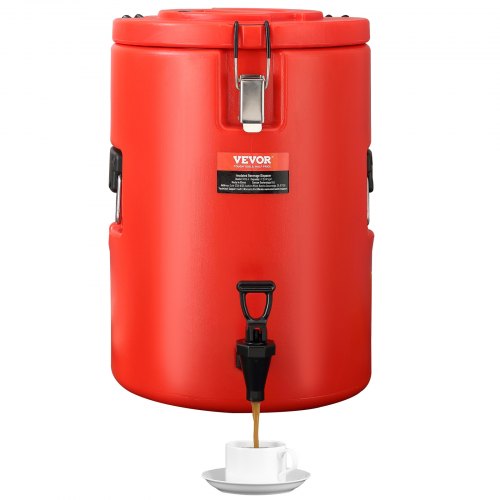 foto del prodotto vevor distributore per bevande isotermico con rubinetto di erogazione capienza ca. 17,2 l materiale alimentare per buffet festa evento, contenitore isotermico per distribuzione bevande calde fredde