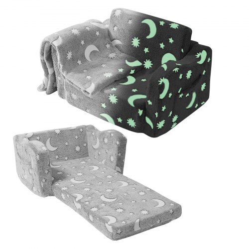 foto del prodotto vevor divano letto pieghevole per bambini divano apribile per bambini 610x430x400 mm, divano letto pieghevole stanza da gioco, poltrona sedia letto per bambini carico max. 20kg, divano letto bambini