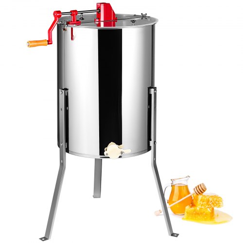 foto del prodotto vevor estrattore di miele manuale smielatore manuale in acciaio inox capienza flessibile 4 8 favi per apicoltura smielatore centrifuga di miele