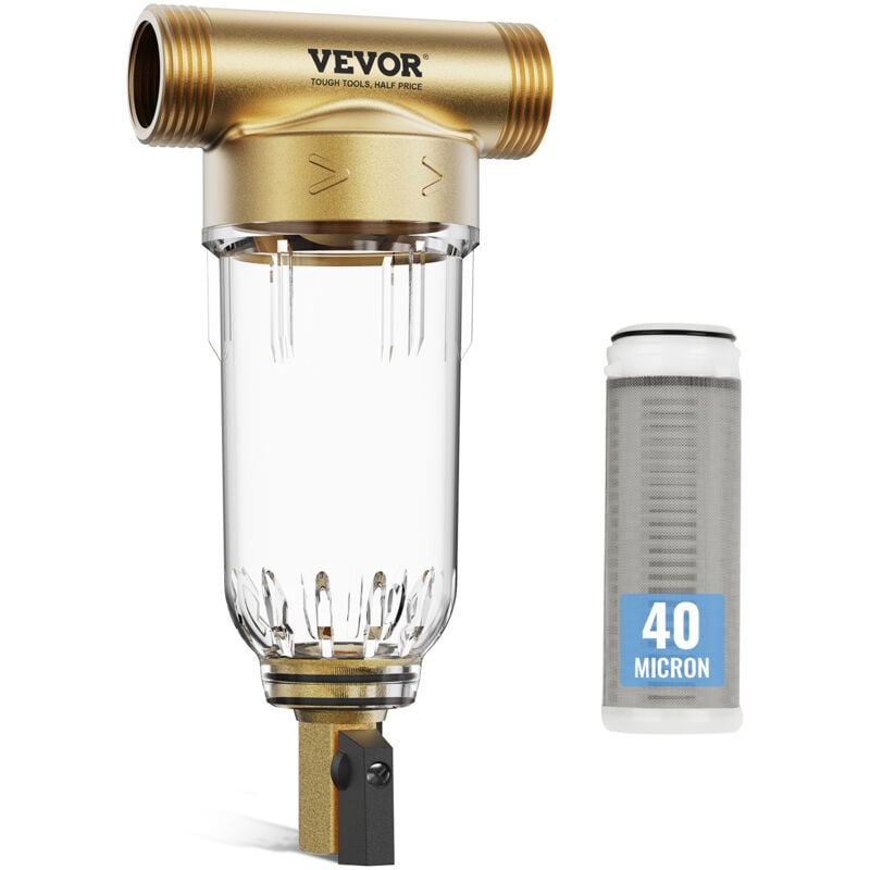 foto del prodotto vevor filtro per acqua riutilizzabile 97 x 66 x 198 mm filtro per sedimenti per tutta casa da 40 micron filtro per sedimenti per acqua di pozzo,